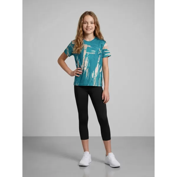  Tricou funcțional premium pentru copii ALTISPORT VOJ/ALK010TR01 SMARALD/ALBASTRU 