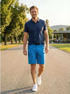Pantaloni scurți pentru bărbați ALTISPORT NoPrint NP/ALM4021NJ ALBASTRU STRĂLUCITOR