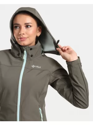 Jachetă softshell de damă KILPI RAVIA-W WL0129KI VERDE ÎNCHIS