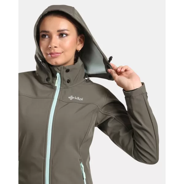  Jachetă softshell de damă KILPI RAVIA-W WL0129KI VERDE ÎNCHIS 