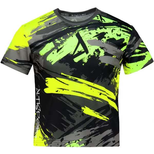  Tricou funcțional premium pentru copii ALTISPORT VOJ/ALK014TR01 NEGRU/VERDE 