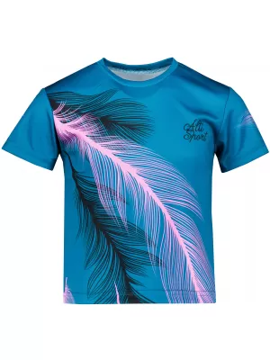 Tricou funcțional premium pentru copii ALTISPORT VOJ/ALK001TR01 BENZINĂ/ROZ DESCHIS