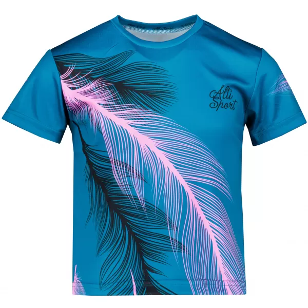  Tricou funcțional premium pentru copii ALTISPORT VOJ/ALK001TR01 BENZINĂ/ROZ DESCHIS 