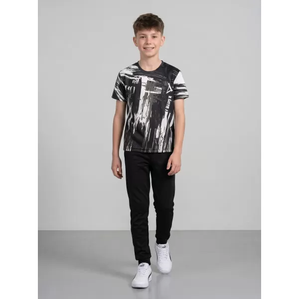  Tricou funcțional premium pentru copii ALTISPORT VOJ/ALK010TR01 ALB-NEGRU 