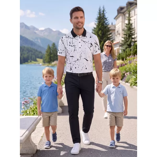  Tricou funcțional pentru bărbați cu guler premium ALTISPORT VOJ/ALM034TR05 ALB 