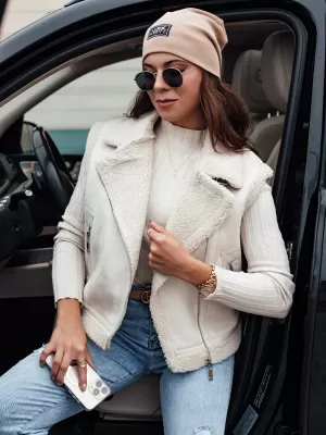 Vestă DSTREET WOOLZIP TY4743 ALB