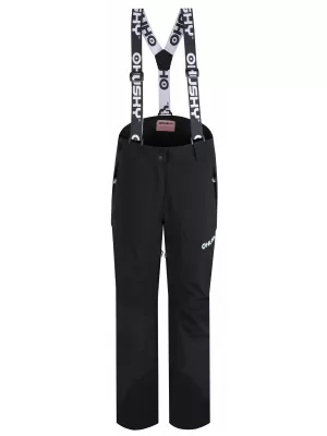 Pantalonii pentru doamne HUSKY GRATI L NEGRU