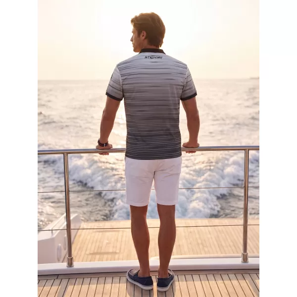  Tricou funcțional pentru bărbați cu guler premium ALTISPORT VOJ/ALM031TR05 NEGRU/ALB 