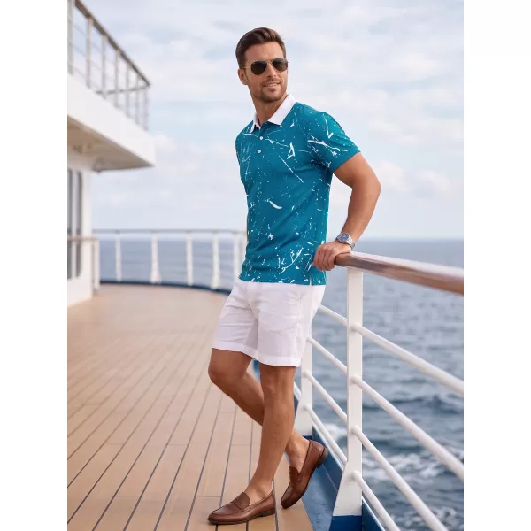  Tricou funcțional pentru bărbați cu guler premium ALTISPORT VOJ/ALM034TR05 KEROSENUL 
