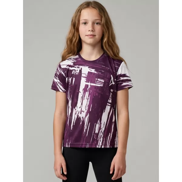  Tricou funcțional premium pentru copii ALTISPORT VOJ/ALK010TR01 VIOLET/ALB 