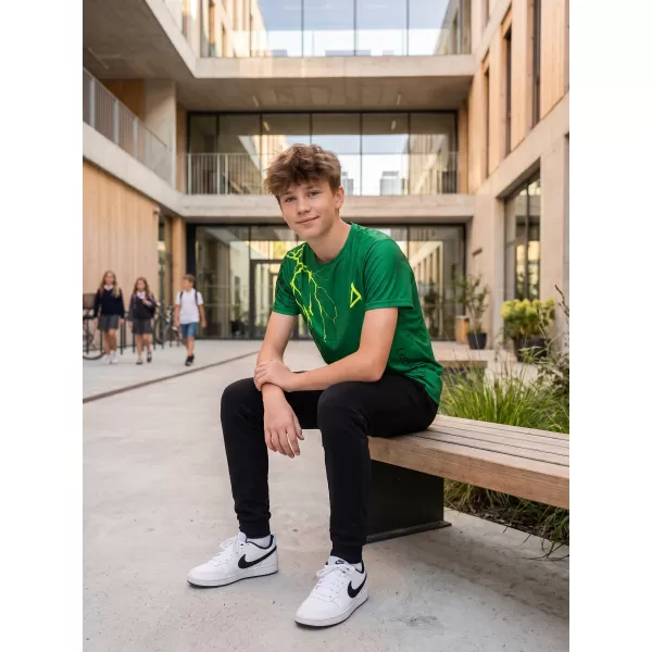  Tricou funcțional premium pentru copii ALTISPORT VOJ/ALK004TR01 VERDE STICLA 