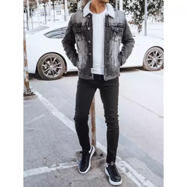  Jacheta din denim pentru bărbați DSTREET tx4230 NEGRU 