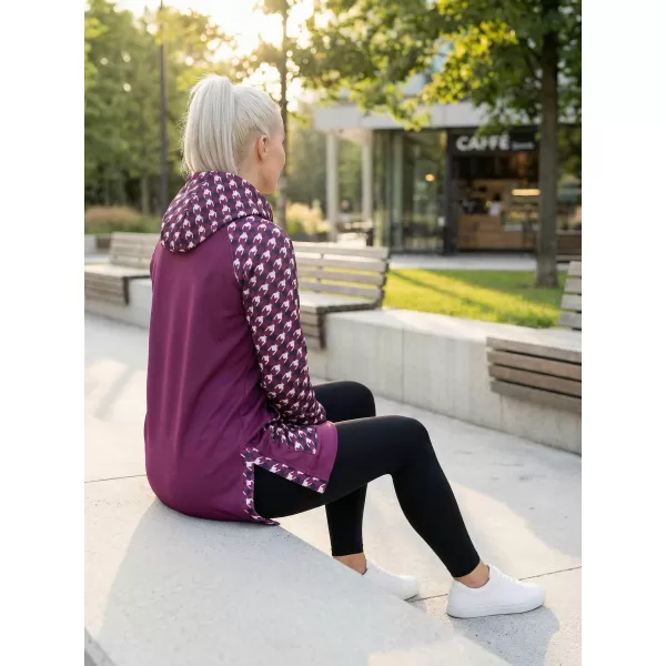  Hanorac prelungit funcțional pentru femei premium ALTISPORT VOJ/ALW048MI03 VIOLET 