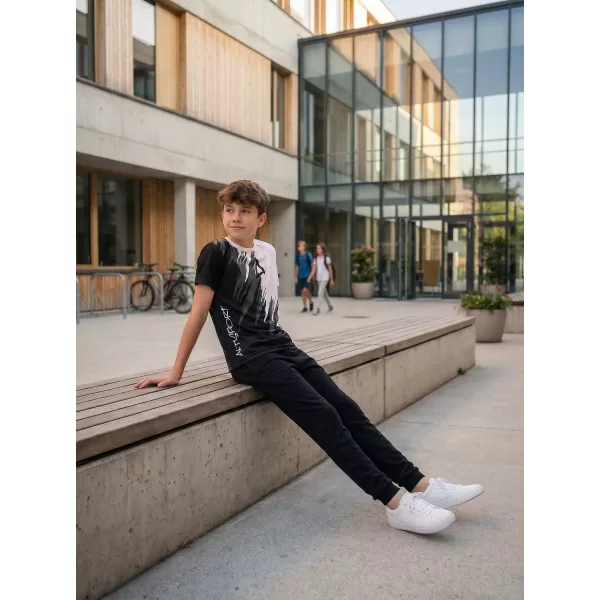 Tricou funcțional premium pentru copii ALTISPORT VOJ/ALK006TR01 ALB-NEGRU 