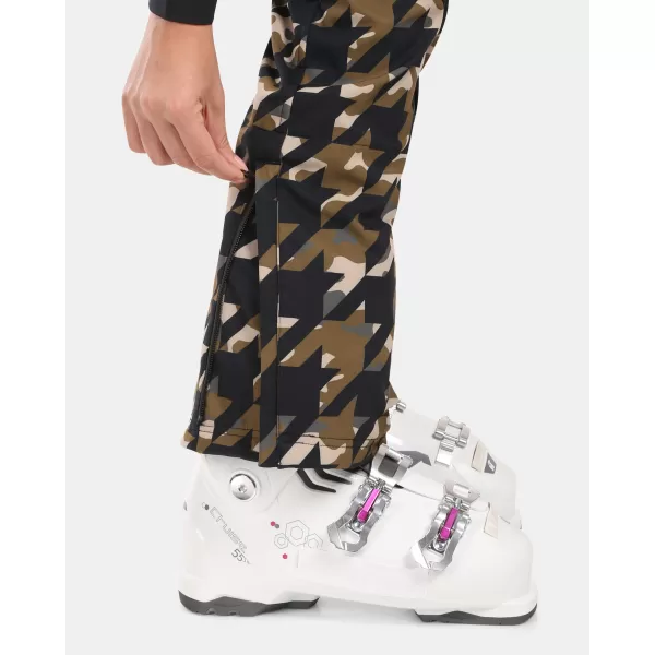  Pantaloni de schi softshell pentru femei KILPI TORIEN-W WL0407KI KAKI 