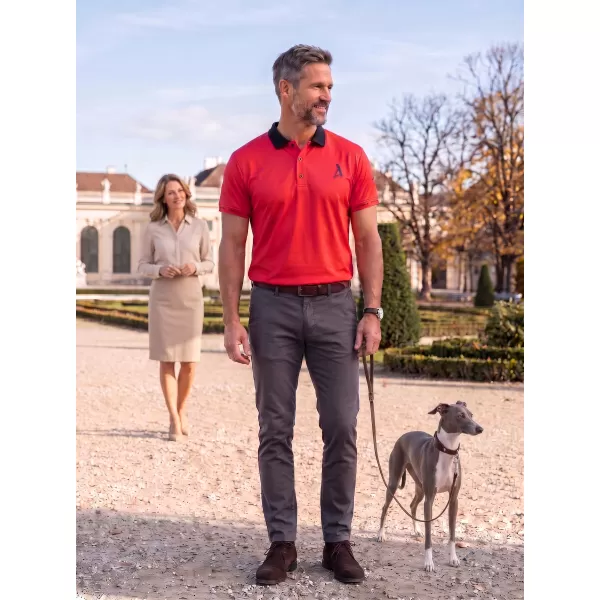  Tricou funcțional pentru bărbați cu guler premium ALTISPORT VOJ/ALM000TR05 ROŞU 