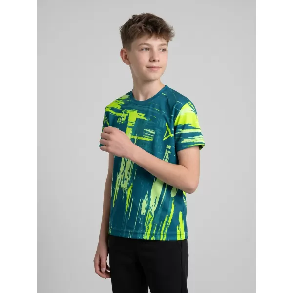  Tricou funcțional premium pentru copii ALTISPORT VOJ/ALK010TR01 KEROSEN/GALBEN 