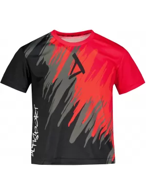 Tricou funcțional premium pentru copii ALTISPORT VOJ/ALK006TR01 NEGRU/ROSU