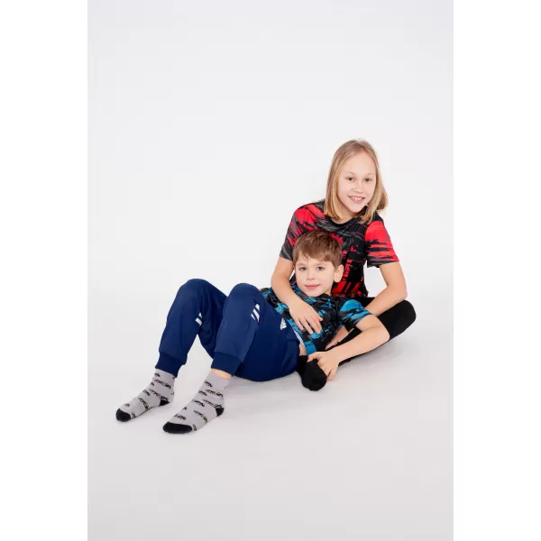  Tricou funcțional premium pentru copii ALTISPORT VOJ/ALK010TR01 NEGRU/ROSU 