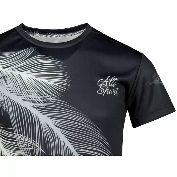  Tricou funcțional premium pentru copii ALTISPORT VOJ/ALK001TR01 NEGRU/GRI 