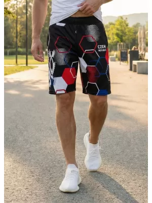 Pantaloni scurți funcționali premium pentru bărbați, fără buzunare ALTISPORT VOJ/ALM036KRA02 HEXA NEGRU