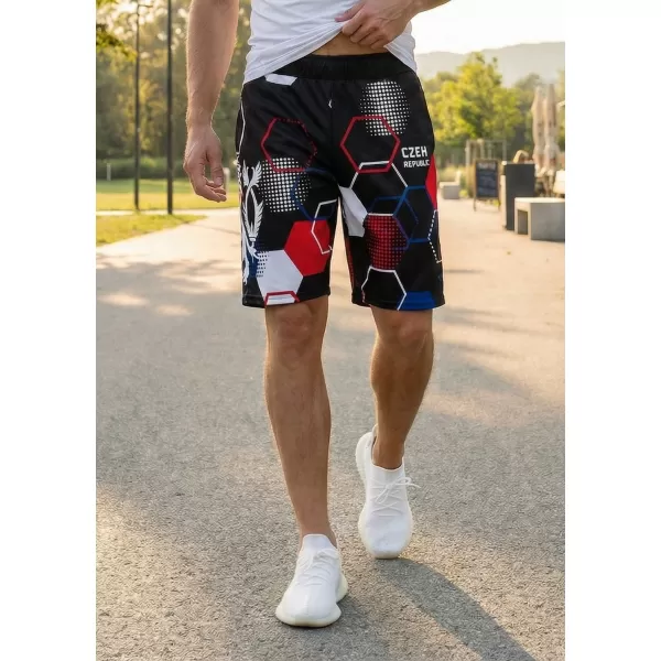  Pantaloni scurți funcționali premium pentru bărbați, fără buzunare ALTISPORT VOJ/ALM036KRA02 HEXA NEGRU 