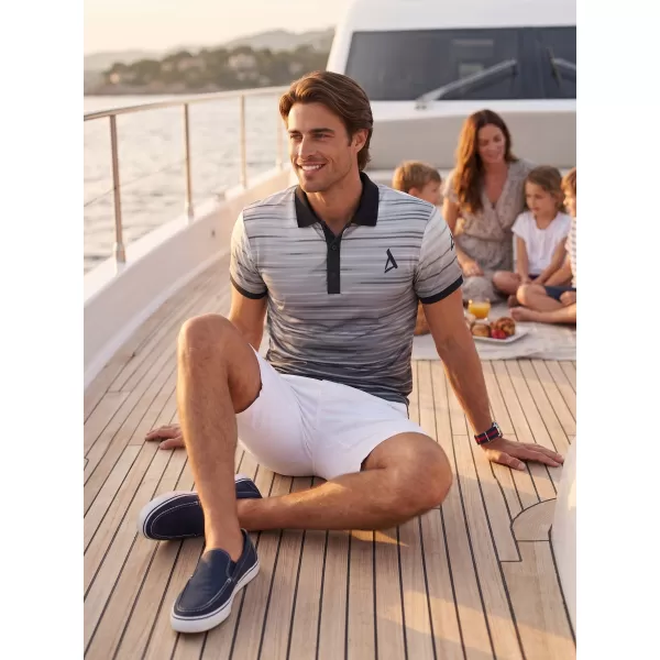  Tricou funcțional pentru bărbați cu guler premium ALTISPORT VOJ/ALM031TR05 NEGRU/ALB 