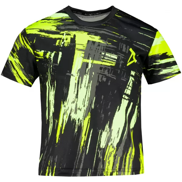  Tricou funcțional premium pentru copii ALTISPORT VOJ/ALK010TR01 NEGRU SI GALBEN 