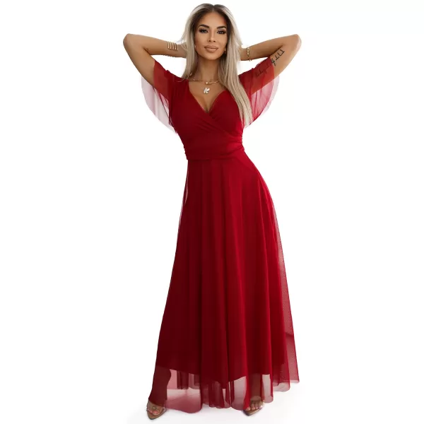  Rochie NUMOCO NASTIA 562-2 BURGUNDIA 