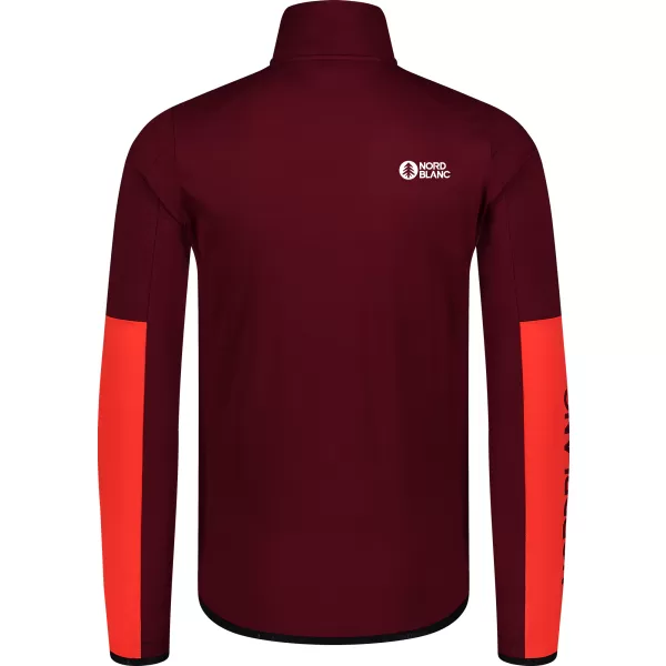  Hanorac powerfleece pentru bărbați NORDBLANC RIVER NBSFM8011 BURGUNDIA 