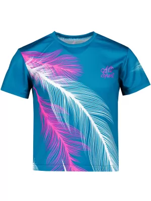 Tricou funcțional premium pentru copii ALTISPORT VOJ/ALK001TR01 BENZINĂ/ROZ
