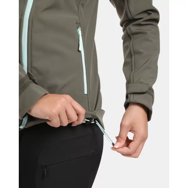  Jachetă softshell de damă KILPI RAVIA-W WL0129KI VERDE ÎNCHIS 