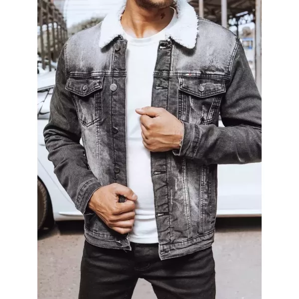  Jacheta din denim pentru bărbați DSTREET tx4230 NEGRU 