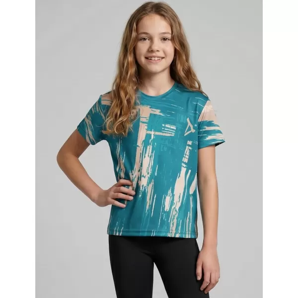  Tricou funcțional premium pentru copii ALTISPORT VOJ/ALK010TR01 SMARALD/ALBASTRU 