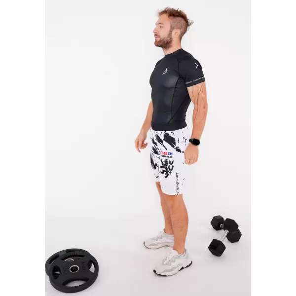  Pantaloni scurți funcționali premium pentru bărbați, fără buzunare ALTISPORT VOJ/ALM036KRA02 ABSTRACTIZARE 