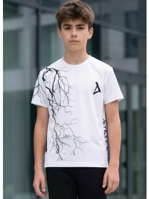 Tricou funcțional premium pentru copii ALTISPORT VOJ/ALK004TR01 ALB