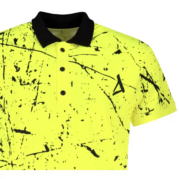  Tricou funcțional pentru bărbați cu guler premium ALTISPORT VOJ/ALM034TR05 GALBEN NEON 