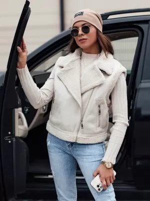 Vestă DSTREET WOOLZIP TY4743 ALB