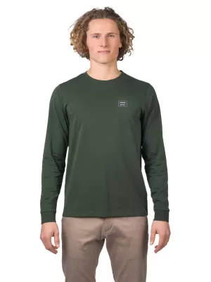 Tricou pentru bărbați cu mâneci lungi HANNAH KIRK II VERDE KOMBU