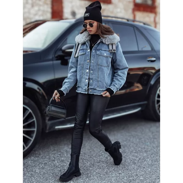  Geacă pentru doamne DSTREET FURDENIM TY4755 ALBASTRU DESCHIS 