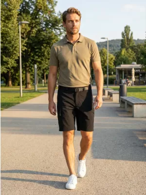 Pantaloni scurți pentru bărbați ALTISPORT NoPrint NP/ALM4021NJ NEGRU