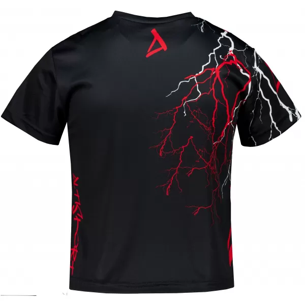  Tricou funcțional premium pentru copii ALTISPORT VOJ/ALK004TR01 NEGRU/ROSU 