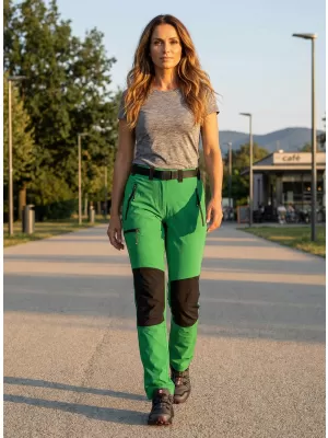 Pantaloni de dama ALTISPORT NoPrint NP/ALW5021NJ FERIGA VERDE/NEGRU