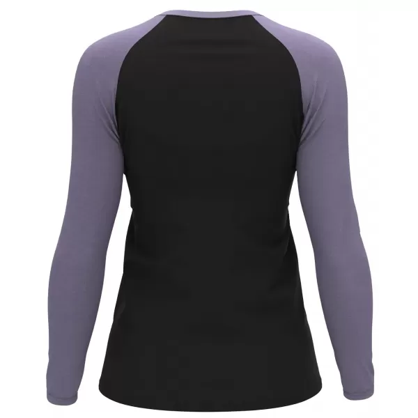  Tricou de damă cu mâneci lungi HANNAH LESLIE L/S ANTRACIT/GLICINE 