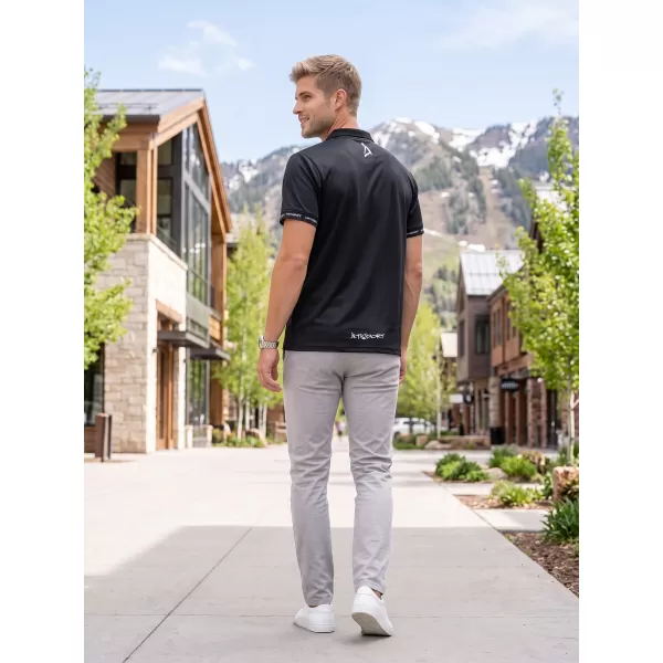  Tricou funcțional pentru bărbați cu guler premium ALTISPORT VOJ/ALM000TR05 NEGRU 