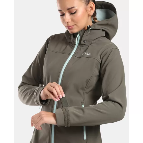  Jachetă softshell de damă KILPI RAVIA-W WL0129KI VERDE ÎNCHIS 