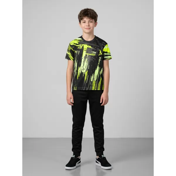  Tricou funcțional premium pentru copii ALTISPORT VOJ/ALK010TR01 NEGRU SI GALBEN 