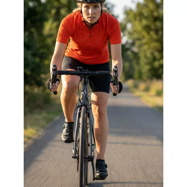  Tricou de ciclism pentru femei ALTISPORT NoPrint NP/ALW115NJ PORTOCALIU STRĂLUCITOR 
