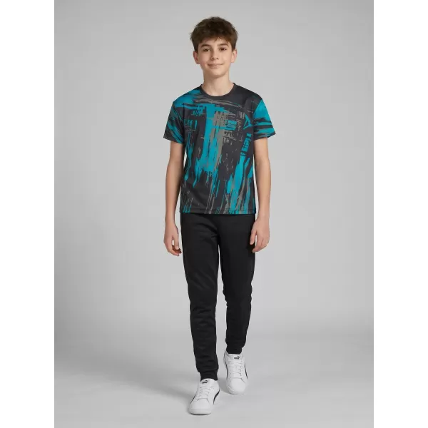  Tricou funcțional premium pentru copii ALTISPORT VOJ/ALK010TR01 NEGRU/SMARALD 