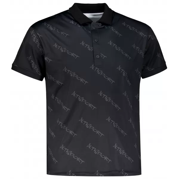  Tricou funcțional pentru bărbați cu guler premium ALTISPORT VOJ/ALM050TR05 NEGRU 